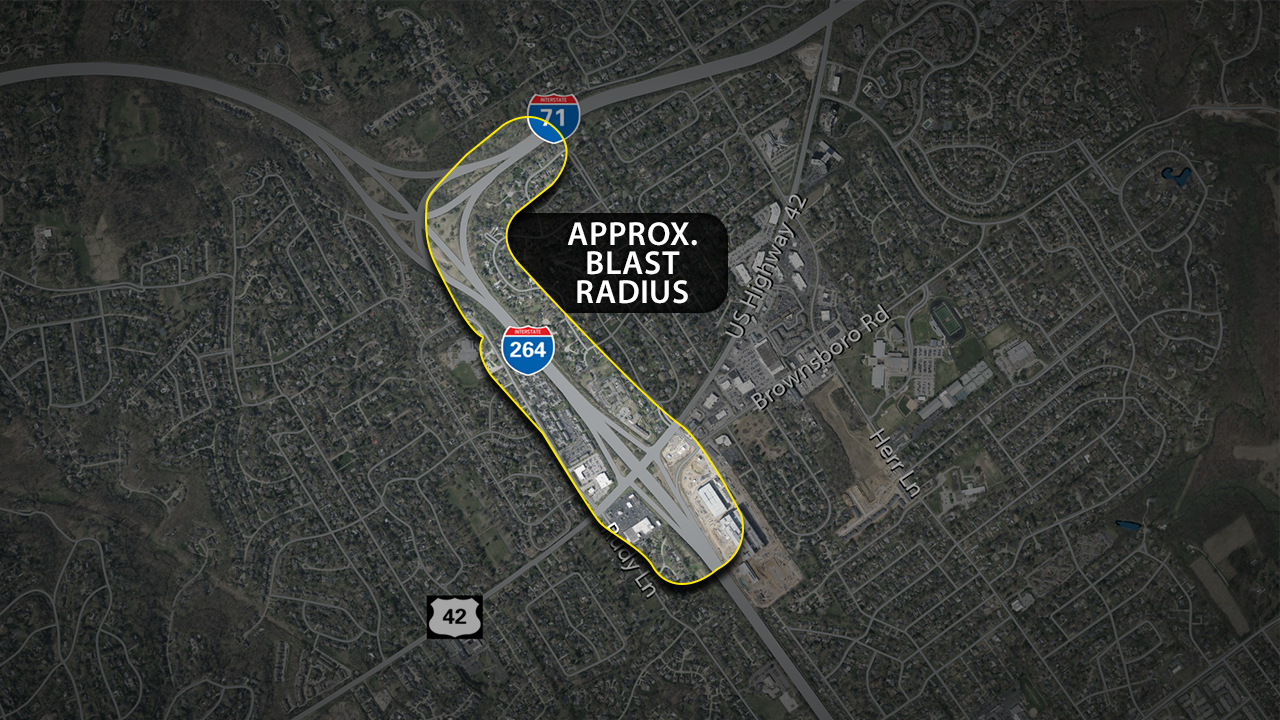 I-264 blast radius